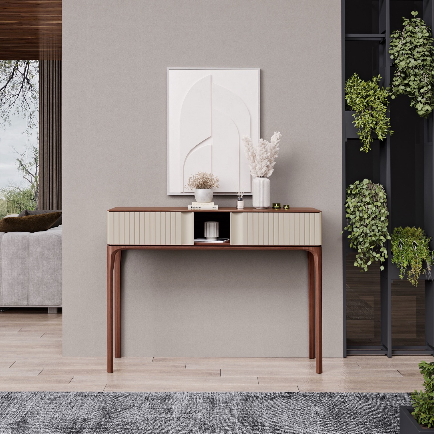 Мебель Essense из натурального дуба с металлическими деталями