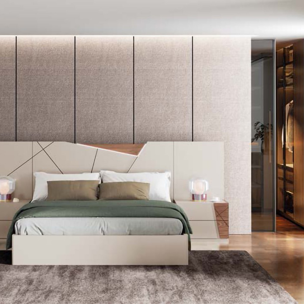 Кухня Noble с центральным островом и каменной столешницей