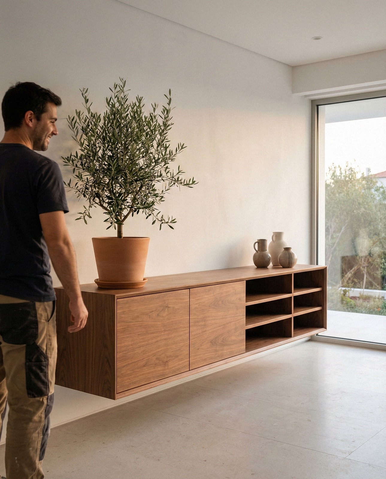 Установленная мебель в гостиной